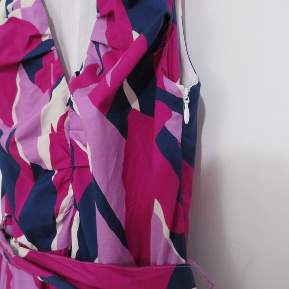 Banana Republic Small Purple Floral Midi Dress Poplin - Picture 5 of 7